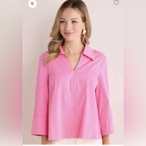 NWT English Factory Pink Pleated Back Top Size Small